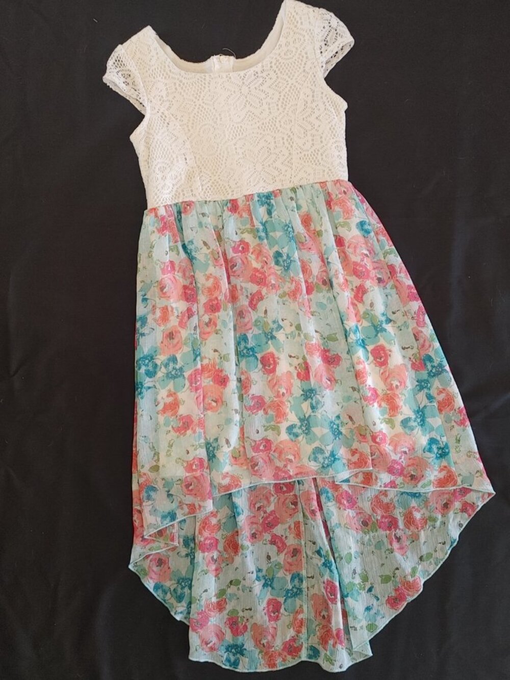 GIRLS SIZE 8 HIGH-LOW SUMMER DRESS